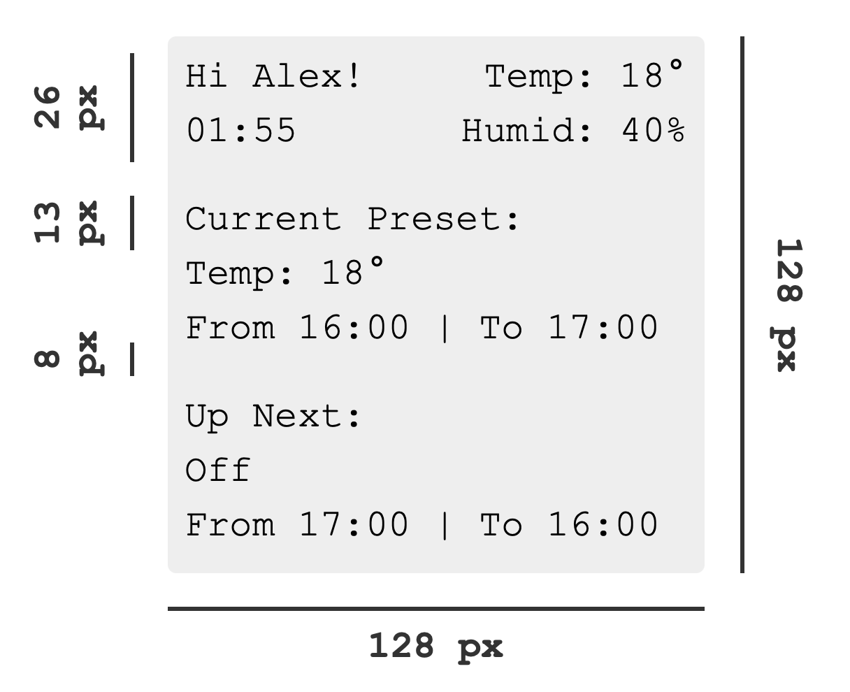 Screenshot of OLED GUI